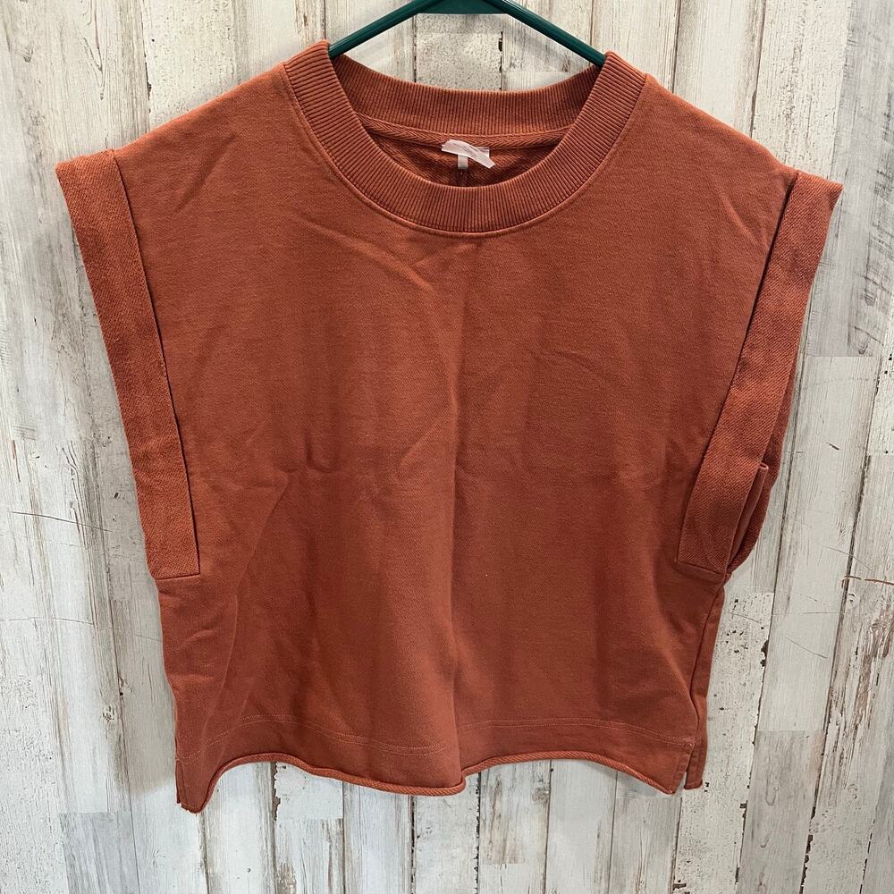 New CALIA EXTEND SHOULDER SLVS TOP CARAMELIZED WALNUT WOMENS XS